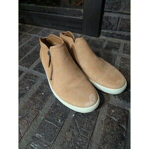 ECCO Soft 7 Tred Women's 41 Ankle Bootie Tan Nubuck Zip Comfort Boots US 10-10.5